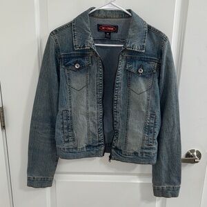 Vintage Denim Bomber Jacket